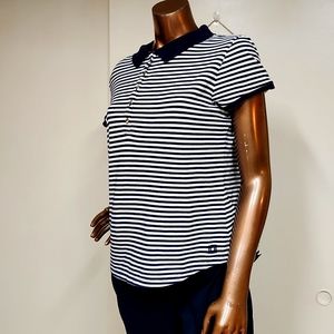 Liz Claiborne Stripe Polo Shirt Size Large